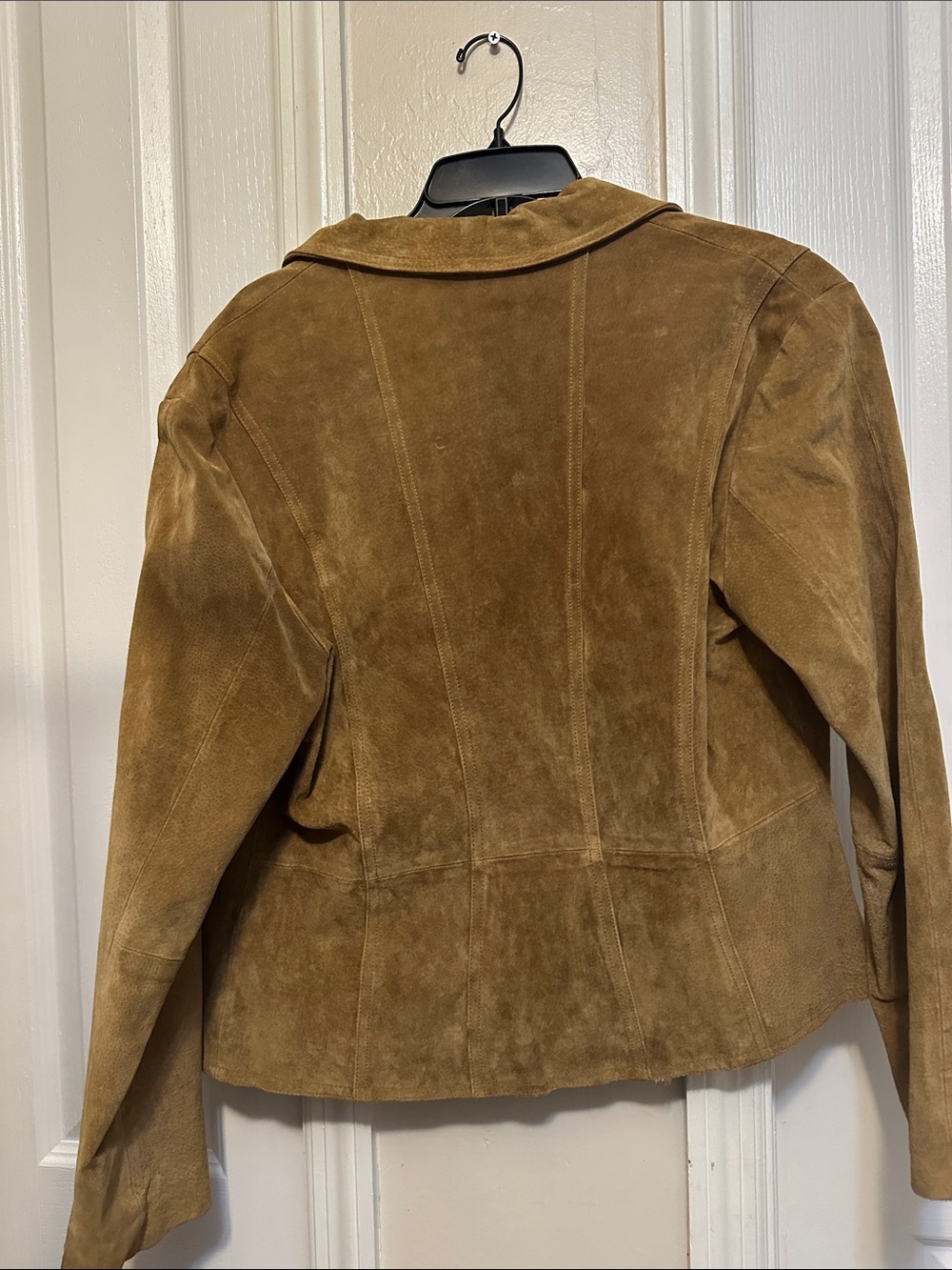 Maxima Tan Suede Button-Front Jacket - Picture 5 of 5